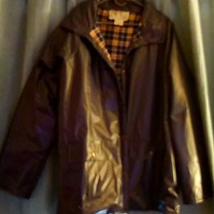 Raincoat with soft flannel lining